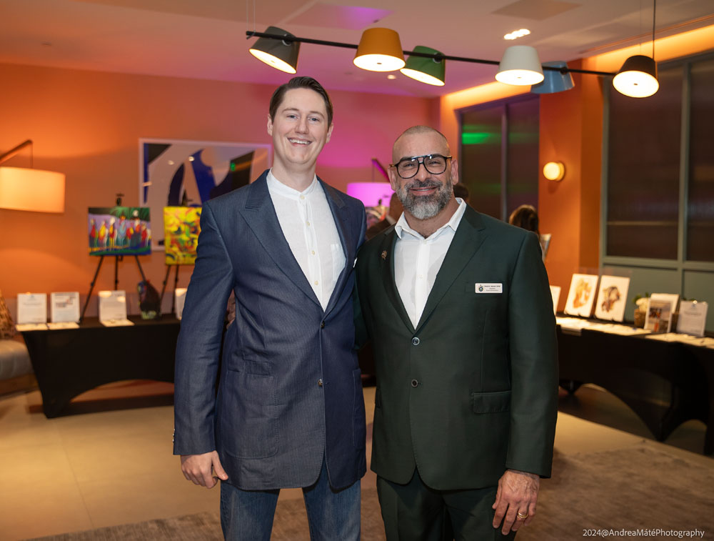 Honor Nash-Putnam of Fleet of Angels with Dr. David Bialski, President.