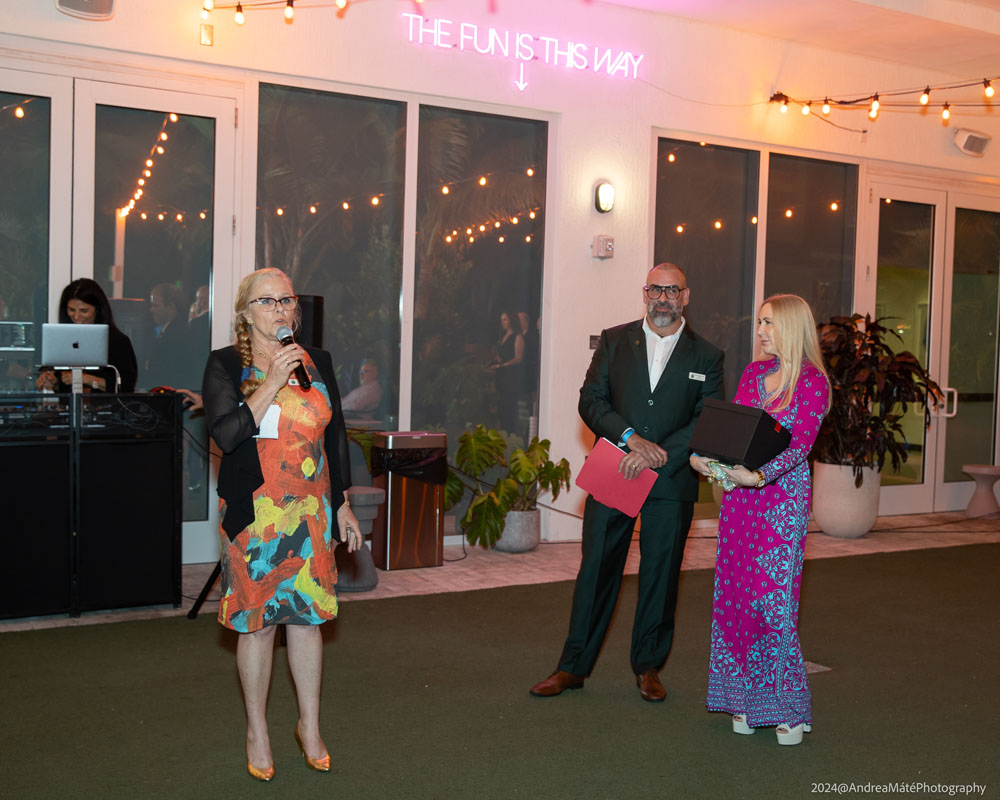 Christine Septer, Executive Director, unveiling of Bis Golden Glory paintings & introduction to Fleet of Angels