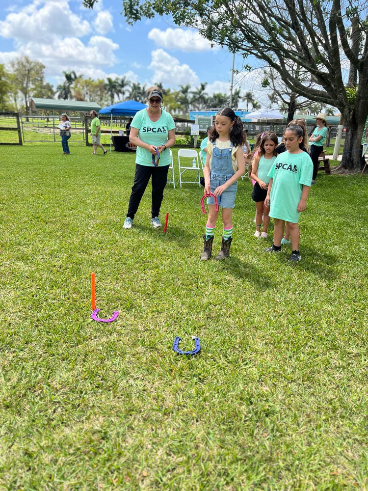 South Florida SPCA Open House 2024 Playing Horse Shoes