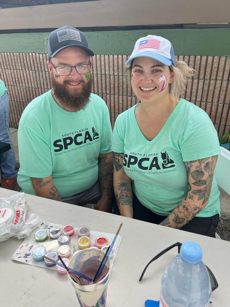 South Florida SPCA Open House 2024 Face Painting Volunteers