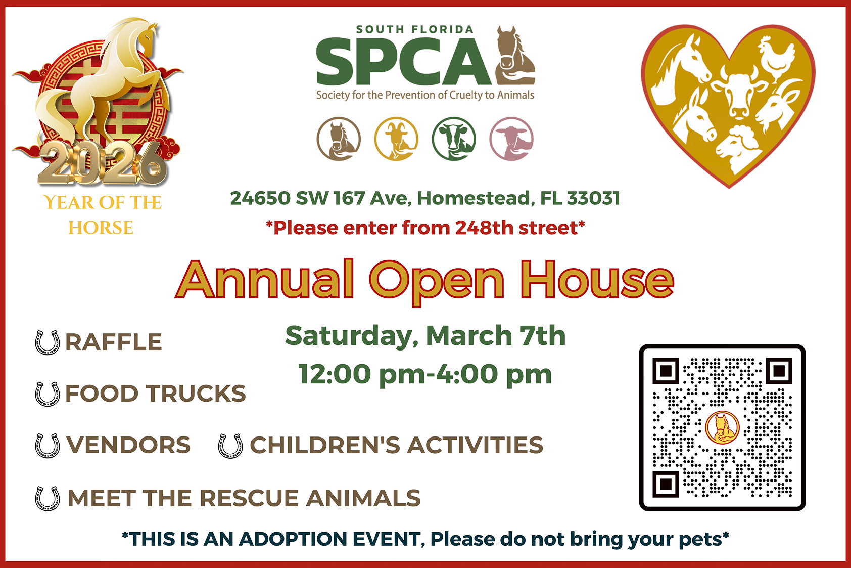 South Florida SPCA Annual Open House 2026 Saturday, March 7th
